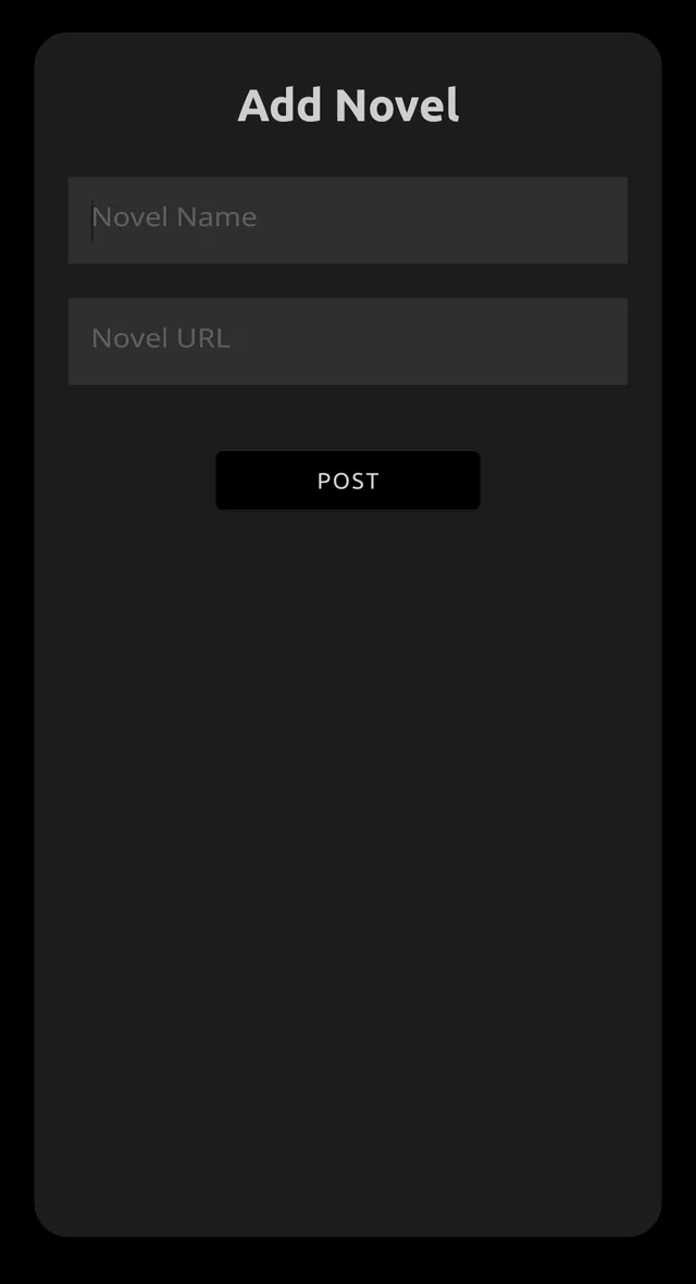 Add Novel form